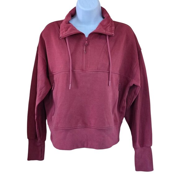 Old Navy Active Womens Dynamic Fleece Half-Zip Pullover Sweatshirt boho cottage - Picture 2 of 6